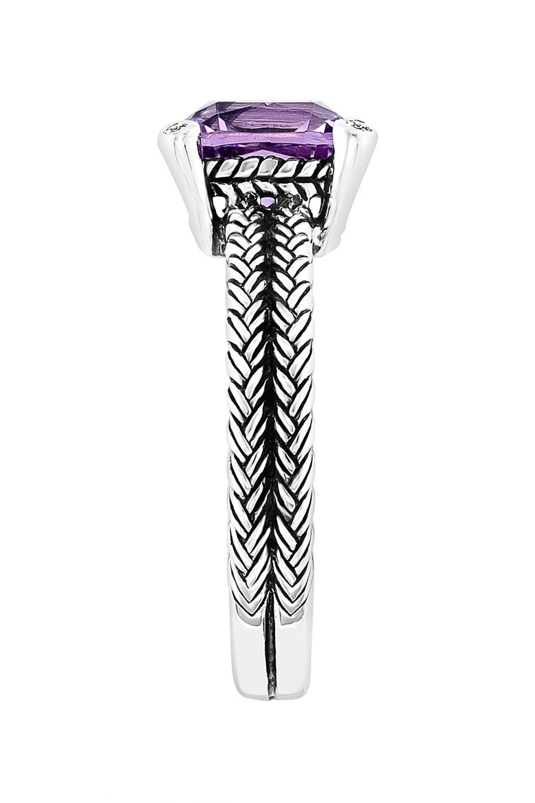 Sterling Silver Amethyst Double Braid Ring, Alternate, color, PURPLE