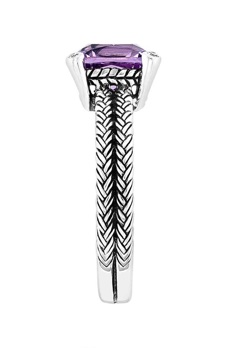 EFFY Sterling Silver Amethyst Double Braid Ring, Alternate, color, Purple
