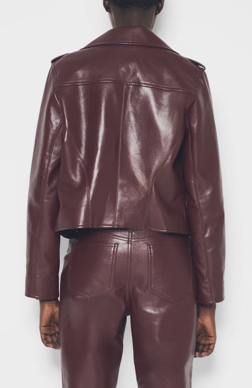 As By Df Cindy Recycled Leather Jacket In Burgundy