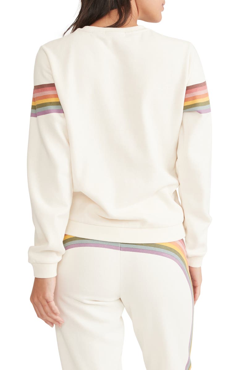 Marine Layer Anytime Rainbow Stripe Sweatshirt, Alternate, color,