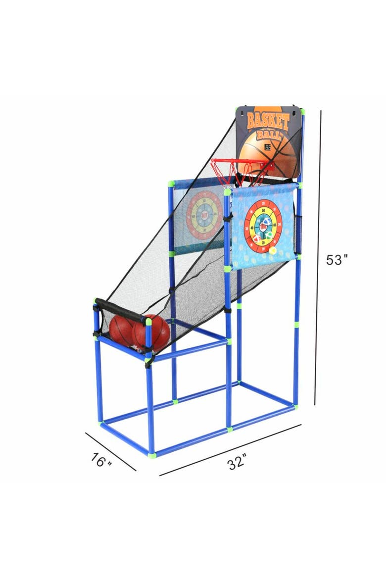 2In1 Arcade Basketball Hoop Game, Alternate, color, Multicolored