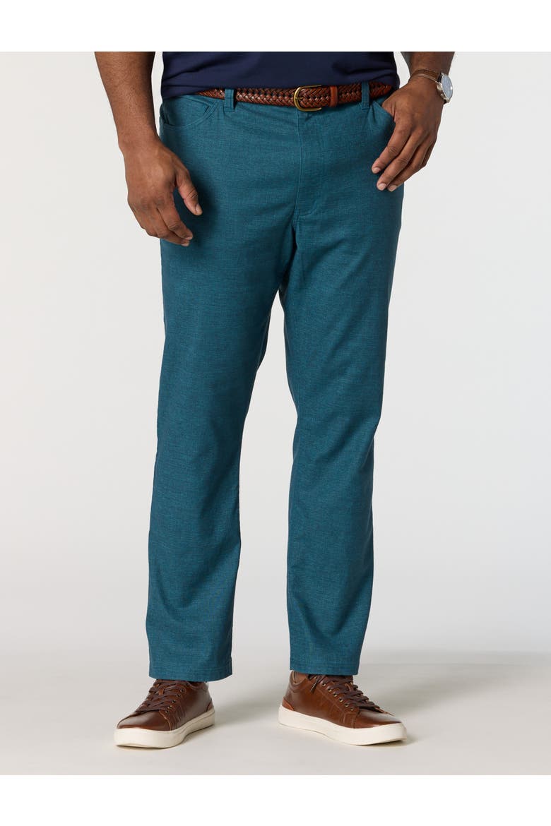 Big & Tall 5-Pocket Linen-Blend Tech Pants, Main, color, NAVY BAY