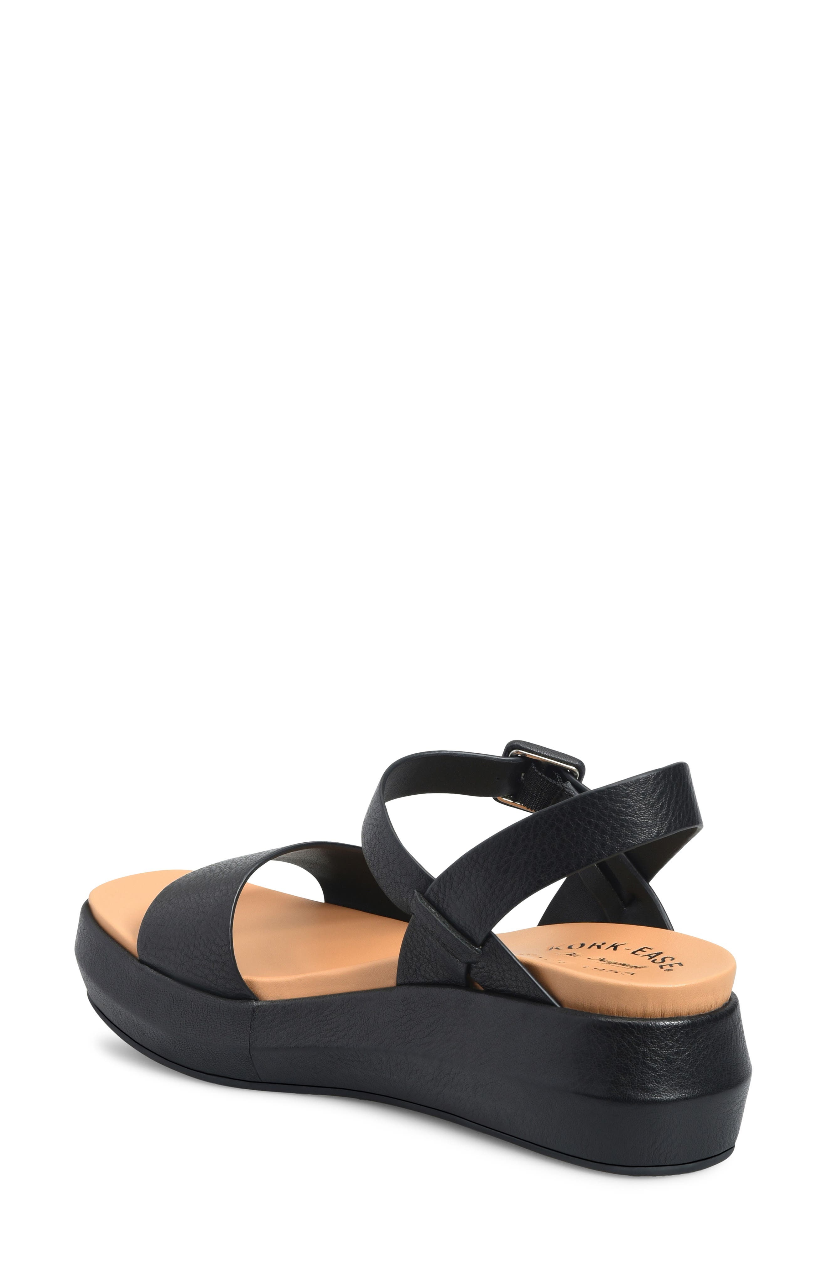 Kork-Ease<sup>®</sup> Hallie Platform Sandal, Alternate, color, Black Leather