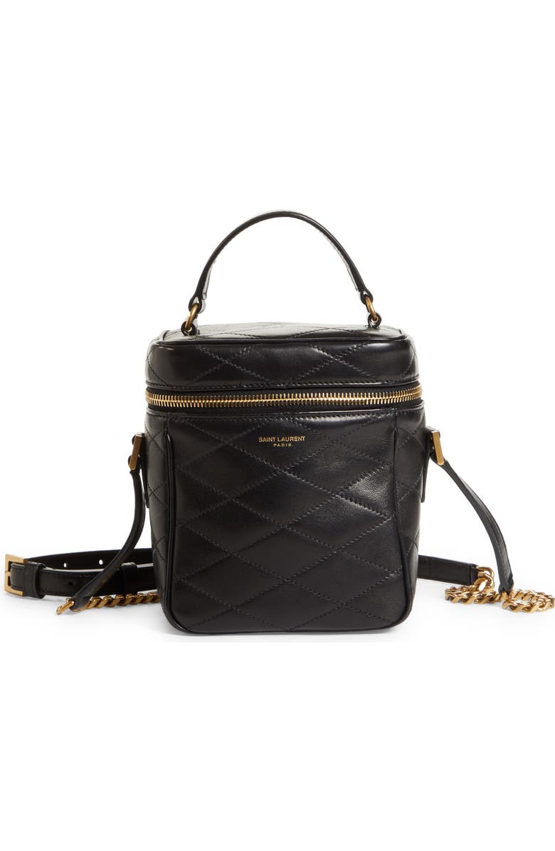 Saint Laurent Vanity Case Quilted Leather Top Handle Bag, Main, color,