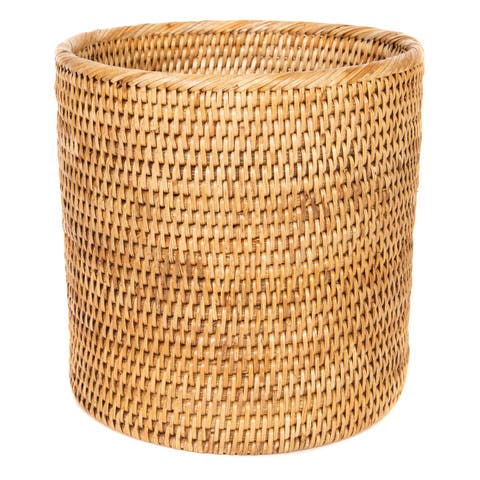 Artifacts Rattan Petit Round Waste Basket