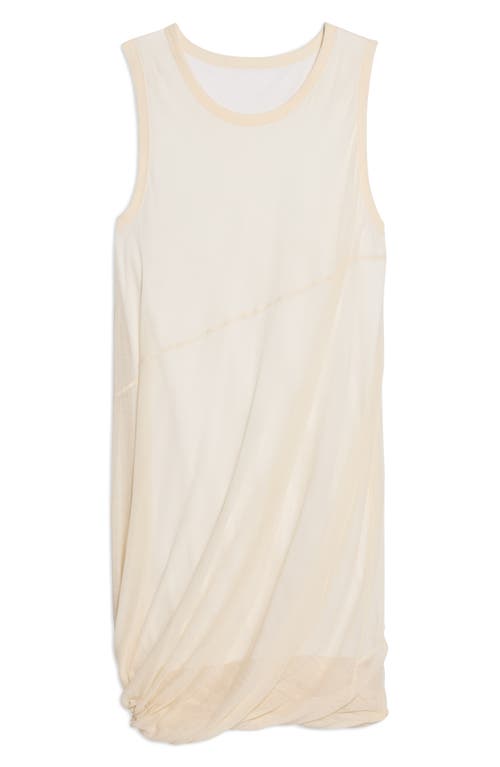 Helmut Lang Bubble Hem Cotton Dress In Neutral