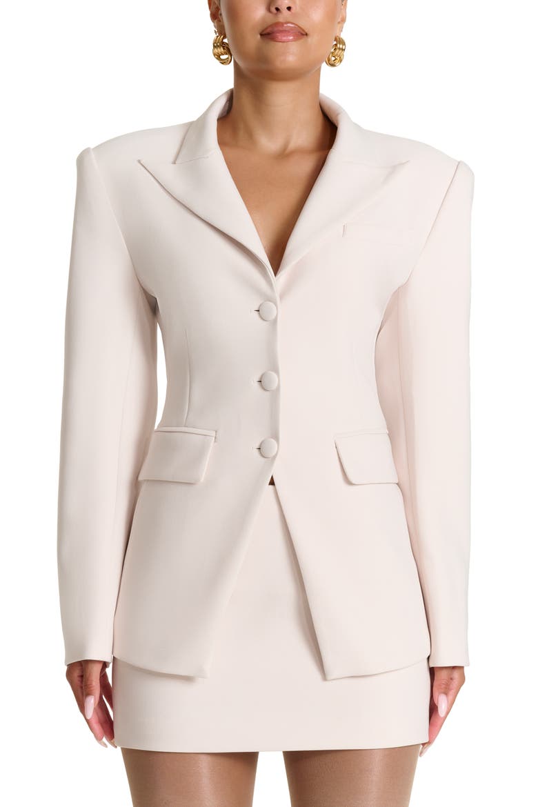 Fitted Blazer, Main, color, BONE