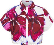 City Chic Holiday Crop Cotton Button-Up Shirt