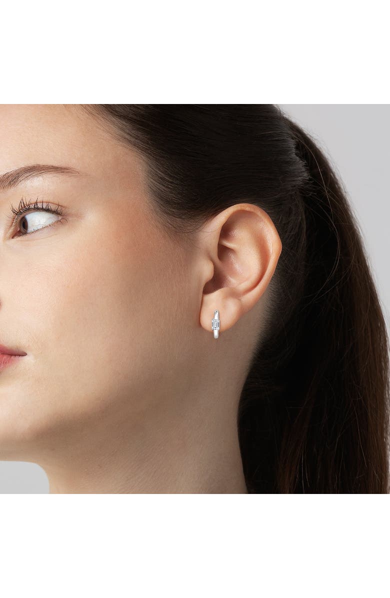 LuvMyJewelry Emerald Elegance 14K Gold Lab Grown Diamond Huggies - 0.50 ct, Alternate, color, 14K White Gold