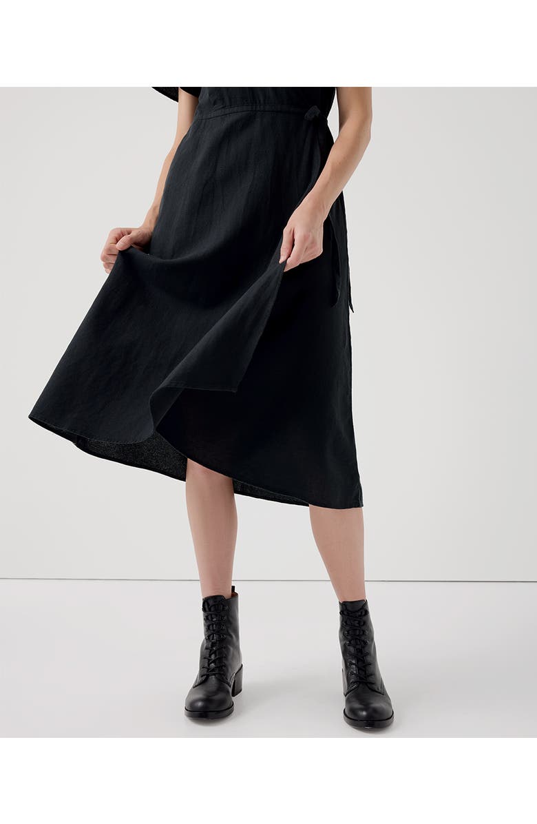 Pact Organic Cafe Crepe Wrap Dress, Alternate, color,