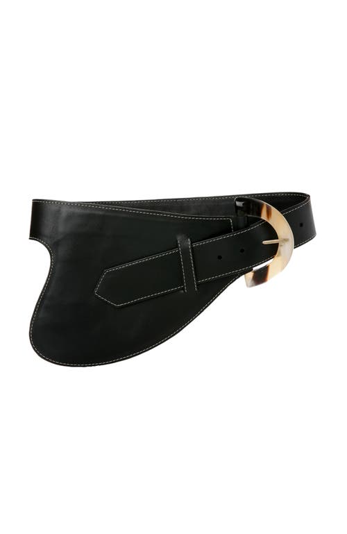 Adriana Castro La Jefa Leather Belt in Black 