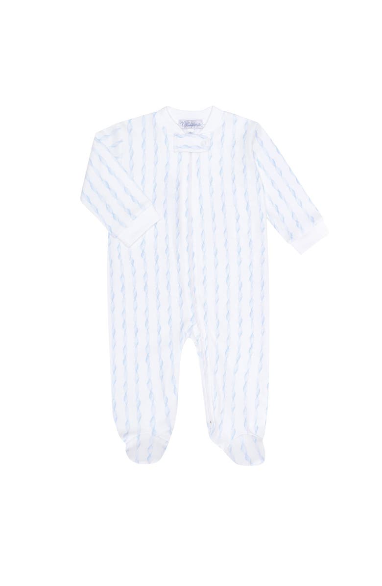 Nellapima Blue Twirls Zipper Footie - Baby, Alternate, color, Blue
