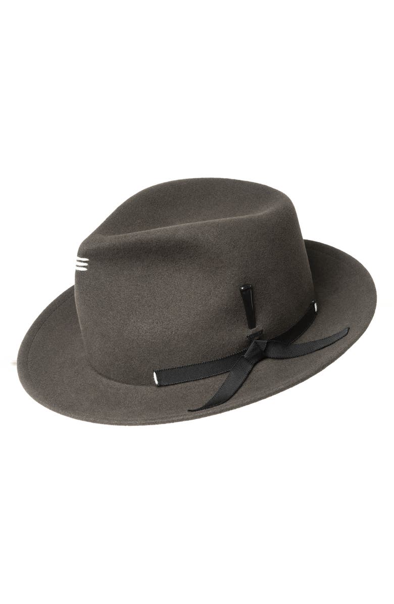 Bailey Erler Wool Fedora, Main, color, Uniform Green