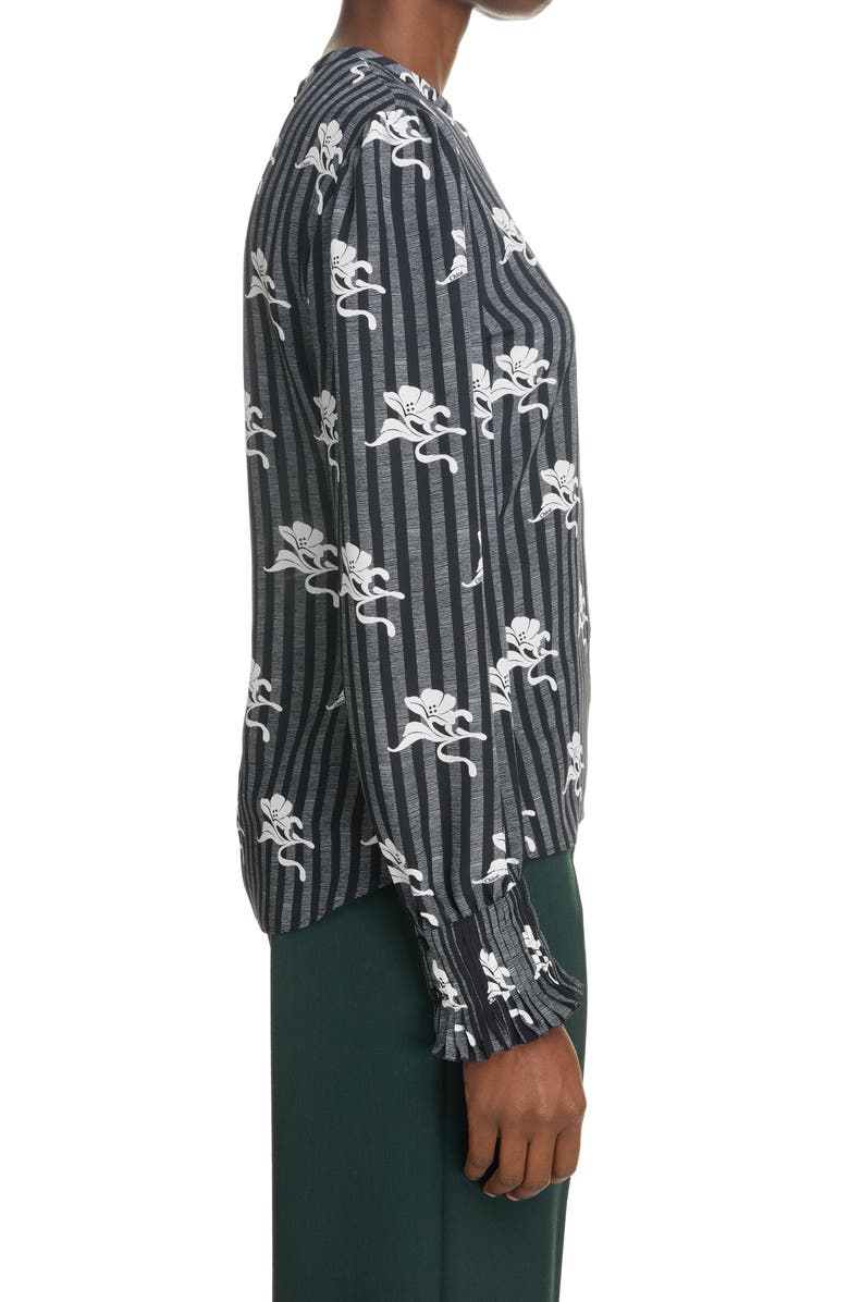 Chloé Ruffle Cuff Silk Blouse, Alternate, color,