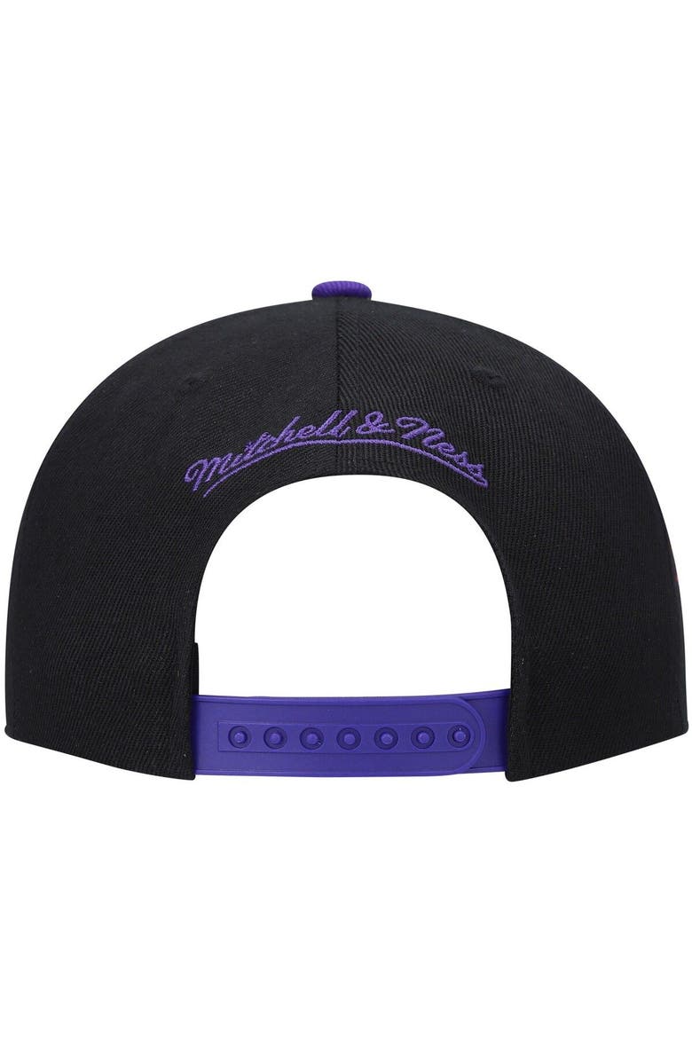 Mitchell & Ness Men's Mitchell & Ness Black/Purple Phoenix Suns Hardwood Classics Snapback Hat, Alternate, color, 