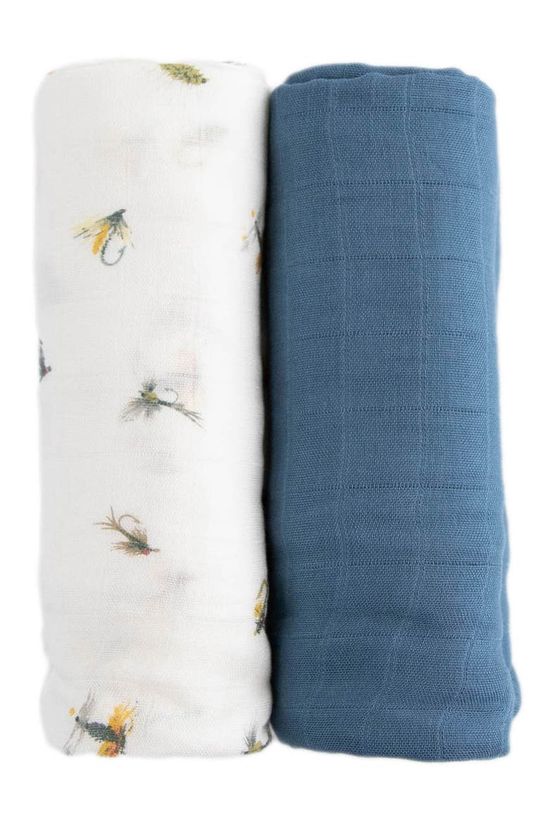 2-Pack Deluxe Muslin Swaddles, Main, color, GONE FISHING 2