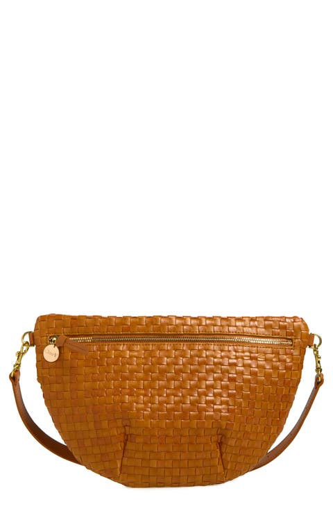 Grande Woven Leather Belt Bag