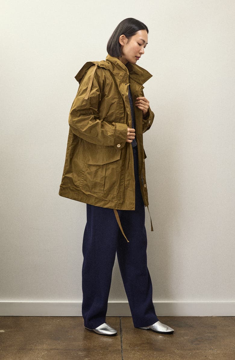 Alex Mill x Becky Malinsky Oversize Hooded Jacket, Alternate, color, Khaki