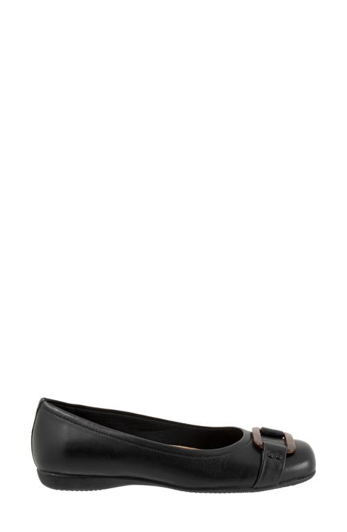 Trotters Sizzle Signature Flat In Black/tortoise