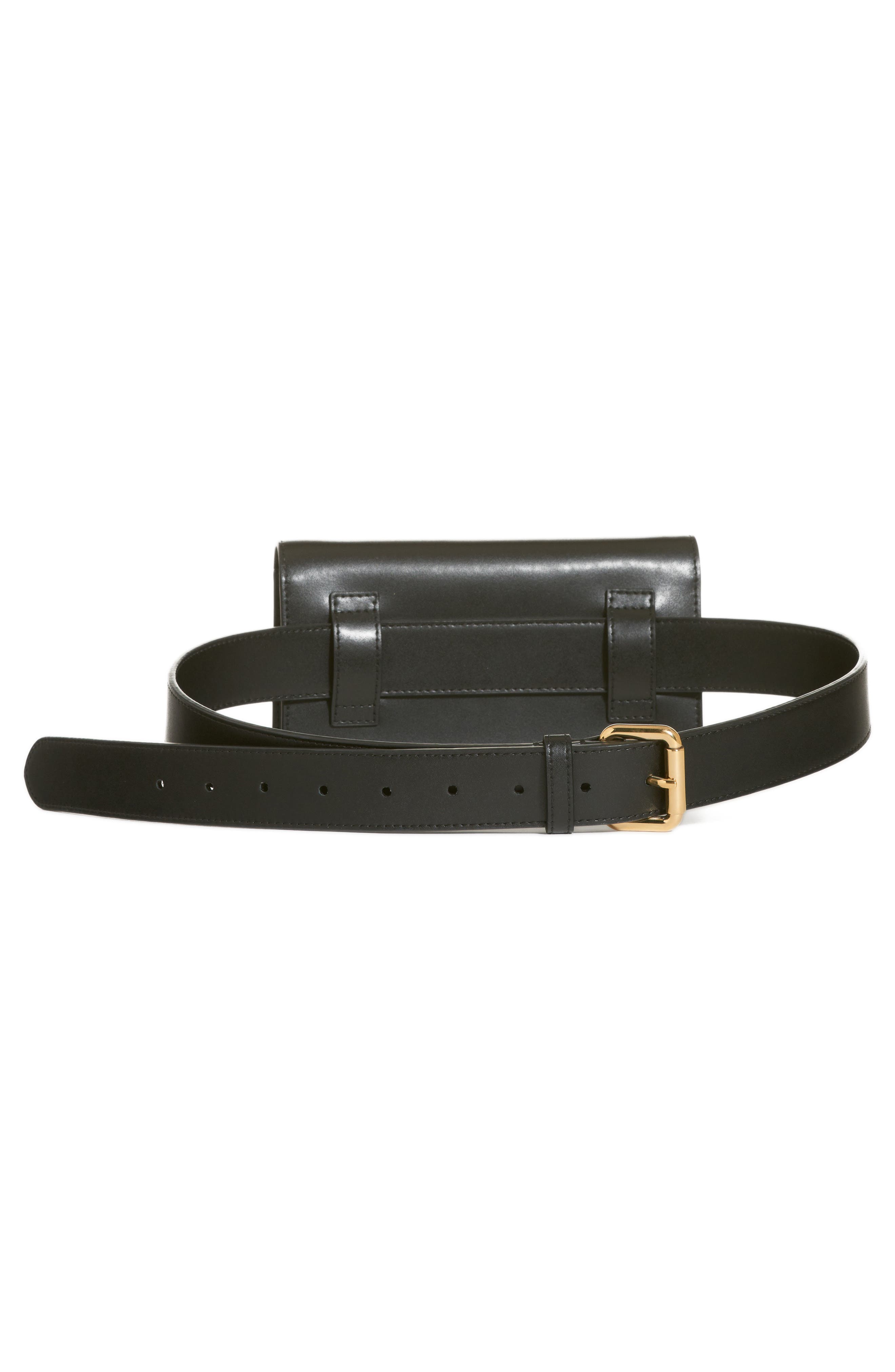 Fendi Liberty Logo Calfskin Leather Belt Bag, Alternate, color, 