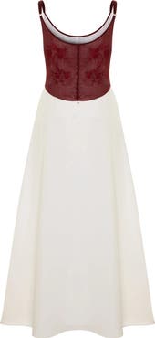 PCFG The Broderie Anglaise Edit Embroidered Floral Midi Dress