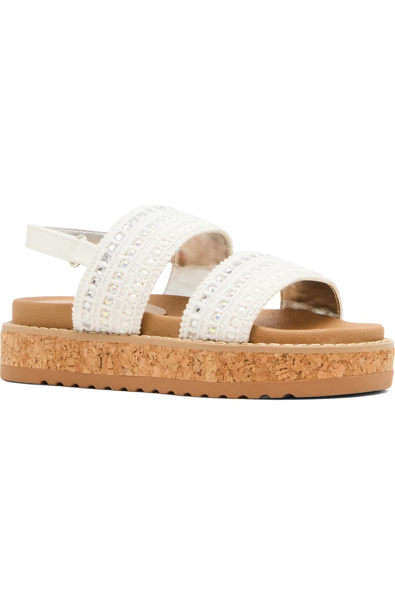 Steve Madden Kids' Rissa Platform Sandal, Main, color, White