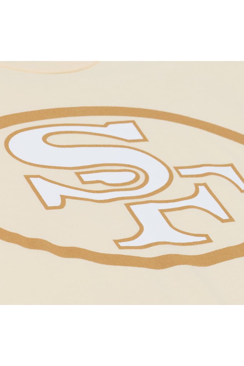 Men's Mitchell & Ness Joe Montana Cream San Francisco 49ers Sandman Name & Number T-Shirt, Alternate, color, Cream
