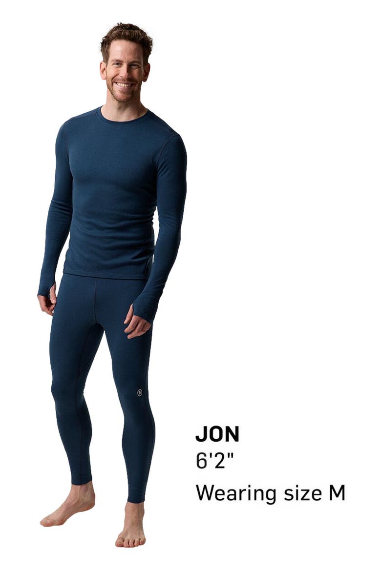 Cedars Rws Merino Mid-Wt Baselayer Bottom - Men's, Alternate, color, Midnight Blue