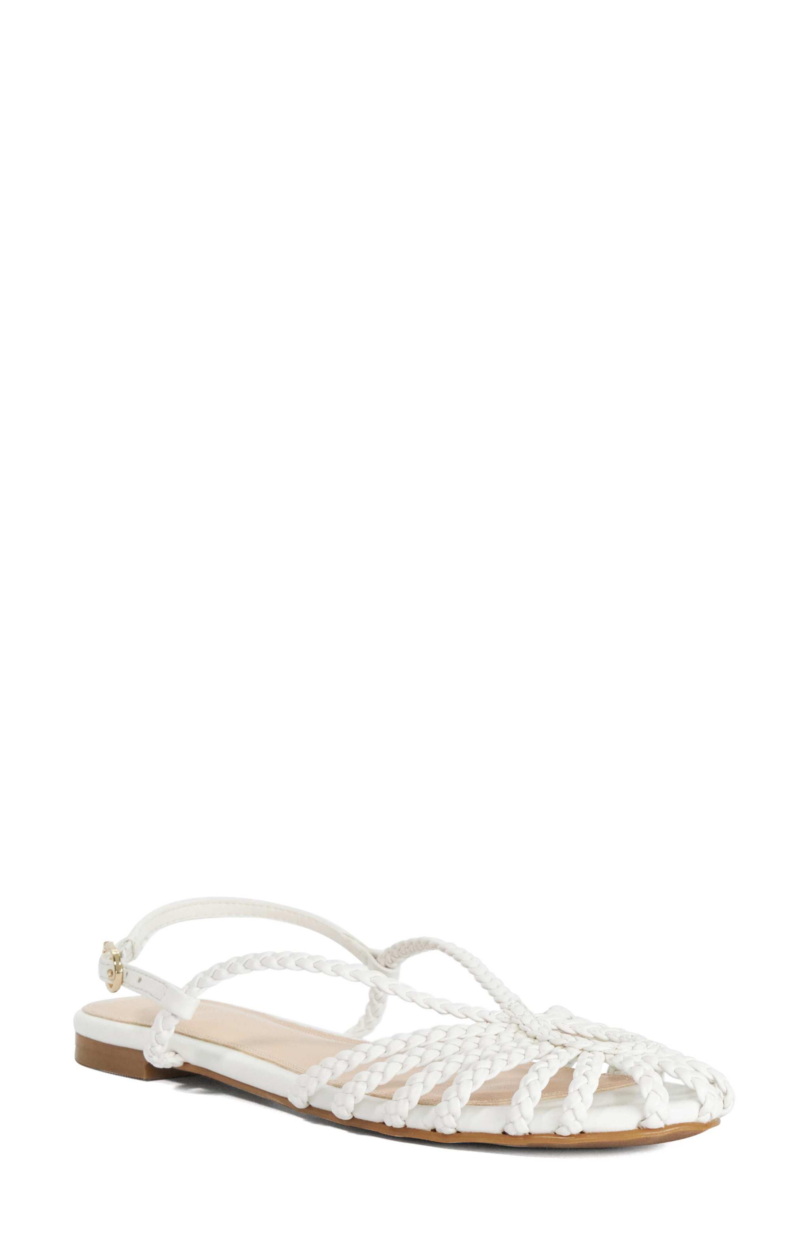 Dune London <p>Hoopla Faux Leather Flat (Women)</p>