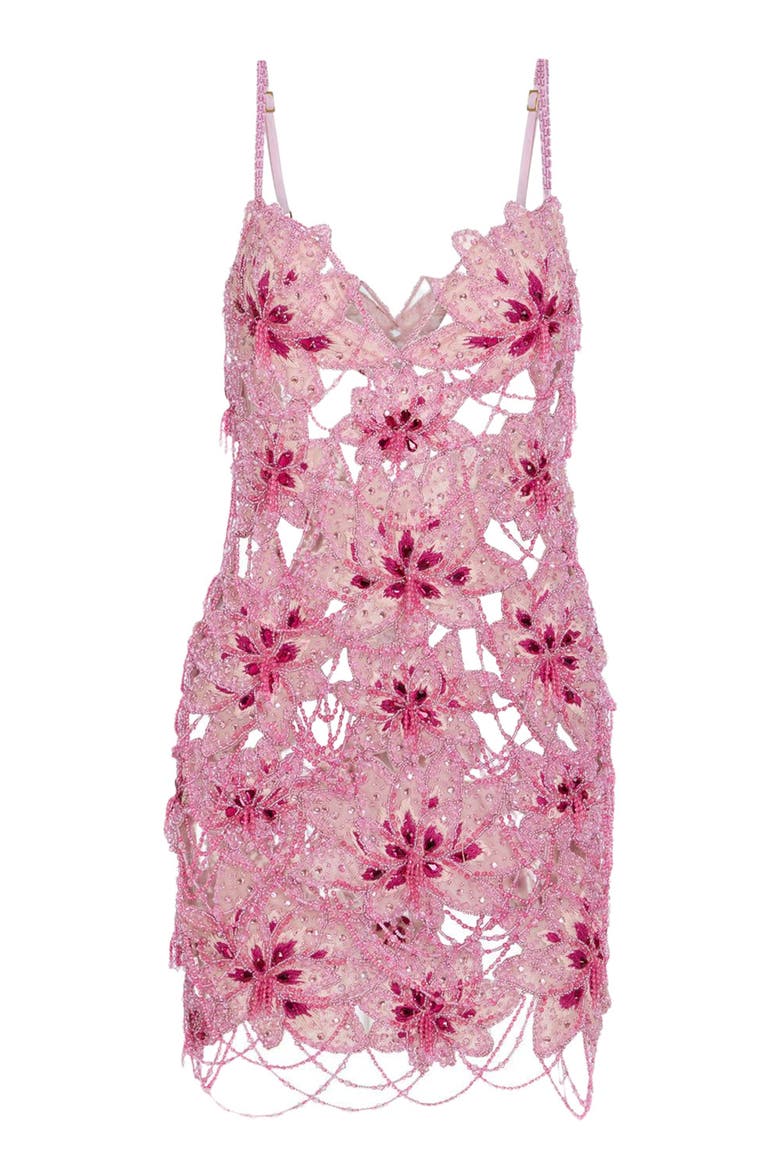 Amelia Embroidery Mini Dress, Alternate, color, PINK