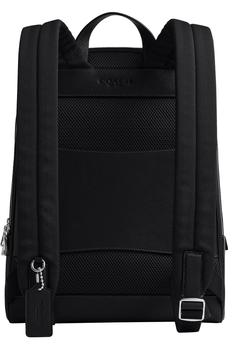 COACH Wade Leather Backpack, Alternate, color, Black