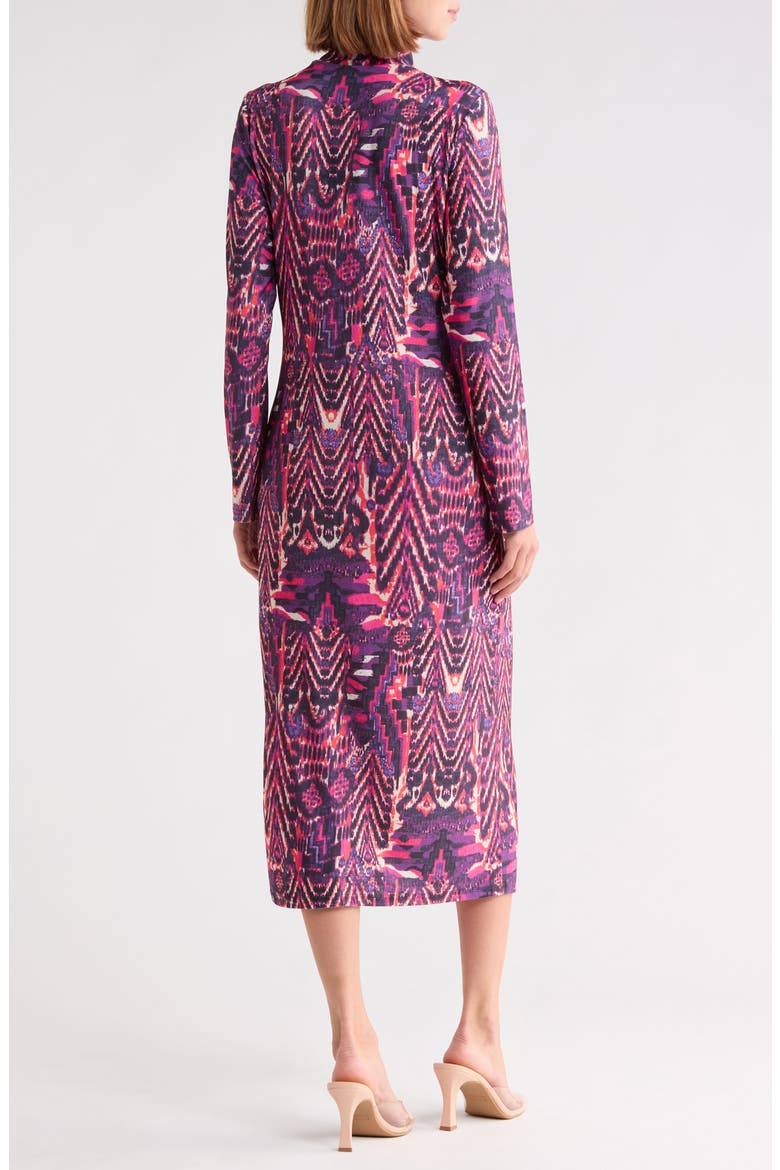 Long Sleeve Midi Dress, Alternate, color, ABSTRACT PRINT