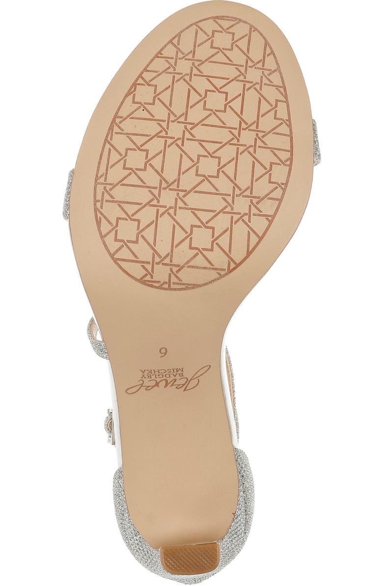 Jewel Badgley Mischka Diana Strappy Sandal, Alternate, color, Silver Fabric