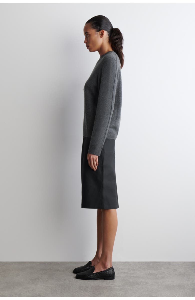 COS Cashmere Crew-Neck Sweater, Alternate, color, Dark-Gray Mélange