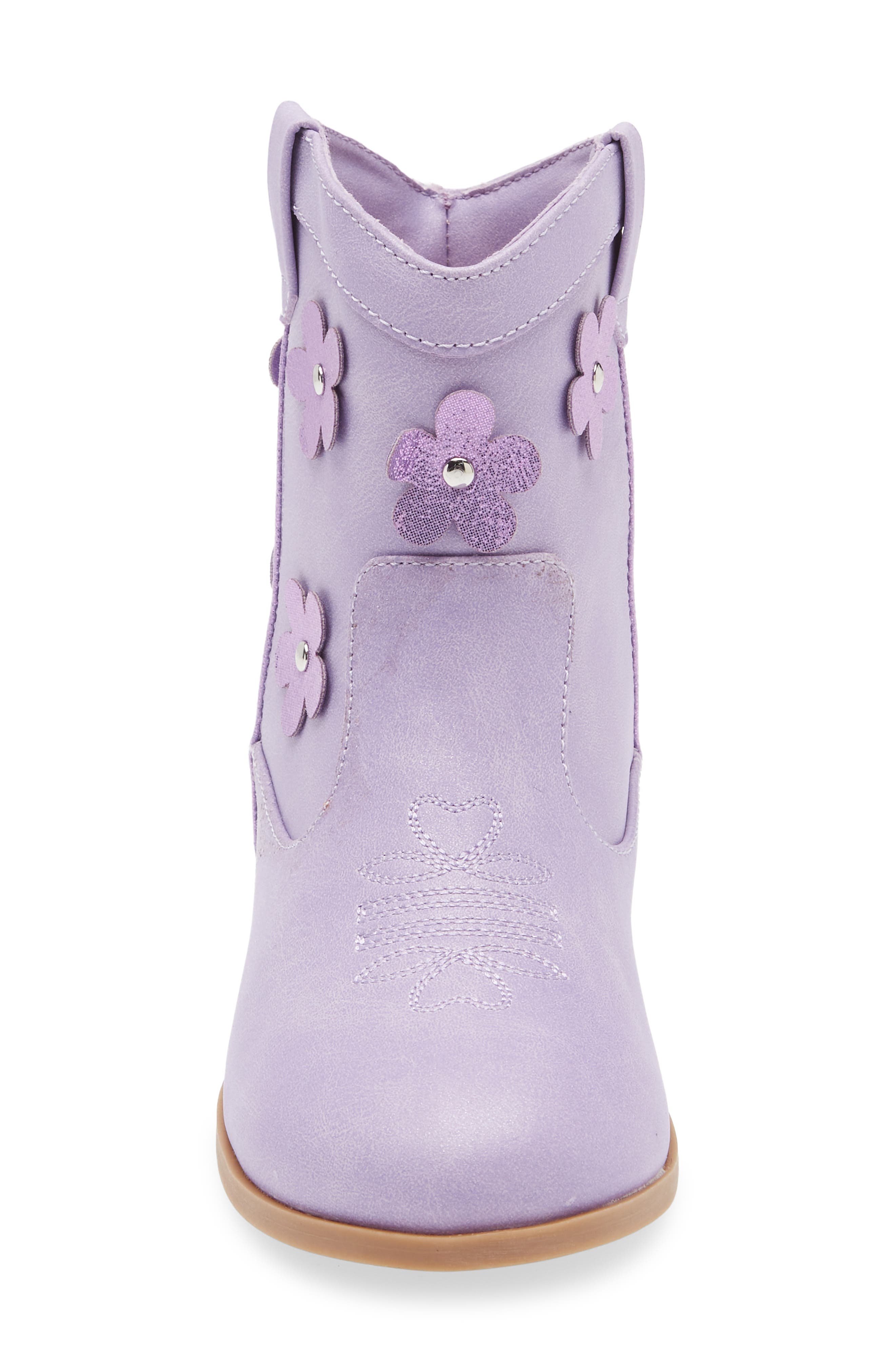 Tucker + Tate Kids' Gabriella Flower Bootie, Alternate, color, Purple