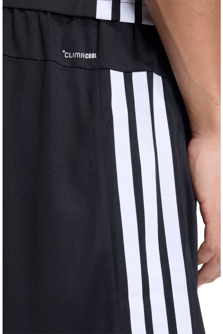 Climacool 3-Stripe Workout Essentials Shorts, Alternate, color, BLACK/ WHITE