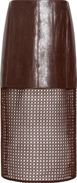 Milly Novah Faux Leather Midi Skirt