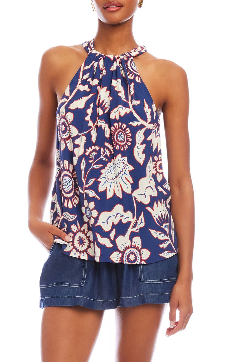 FIFTEEN TWENTY Sicilie Print Sleeveless Top, Main, color, 