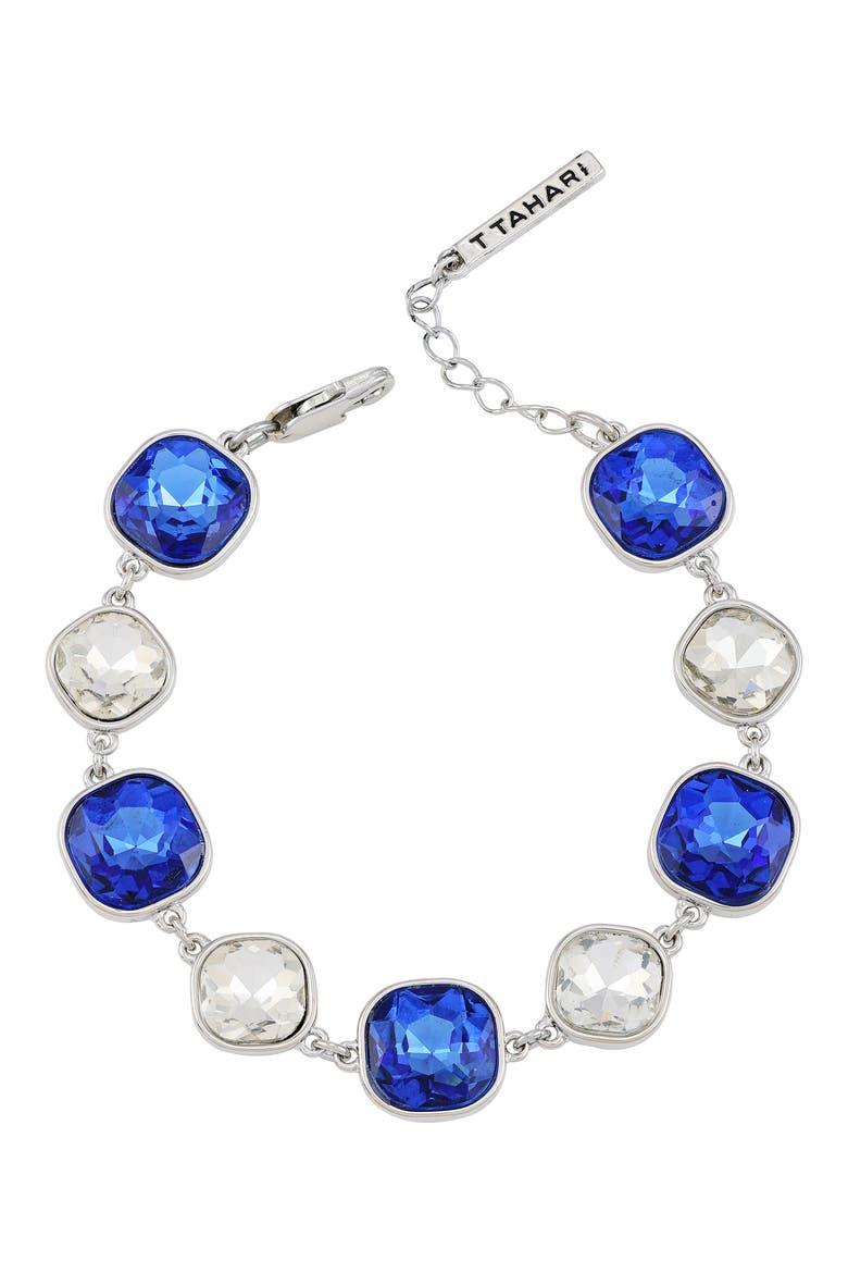Crystal Chain Bracelet, Main, color, SILVER