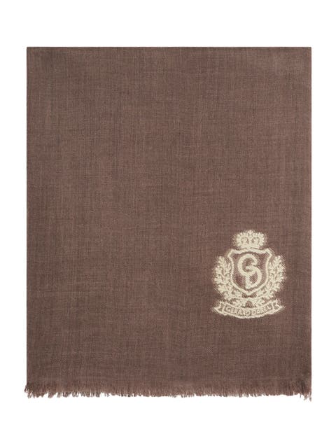 Suzane Emblem Detail Scarf