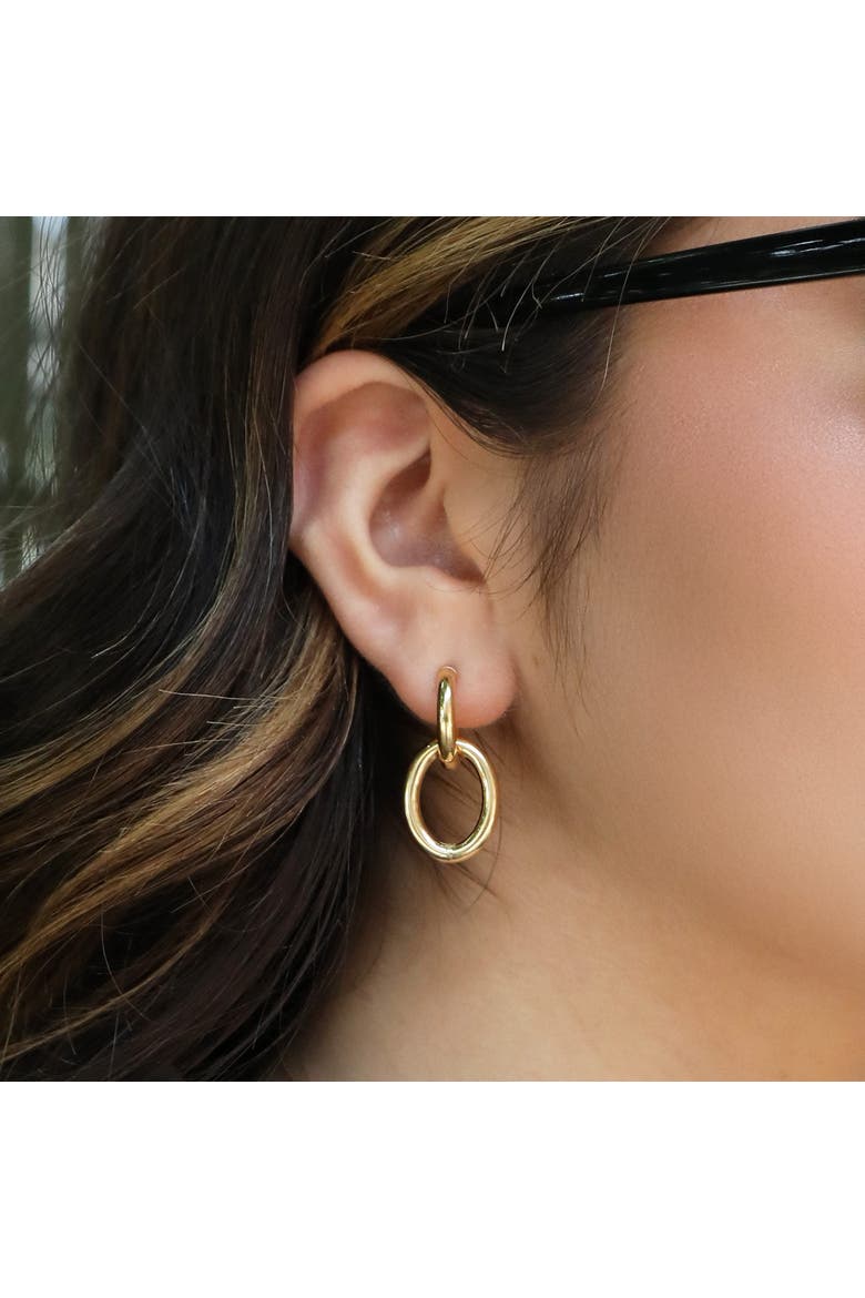 Double Oval Link Drop Earrings, Alternate, color, Yellow Gold