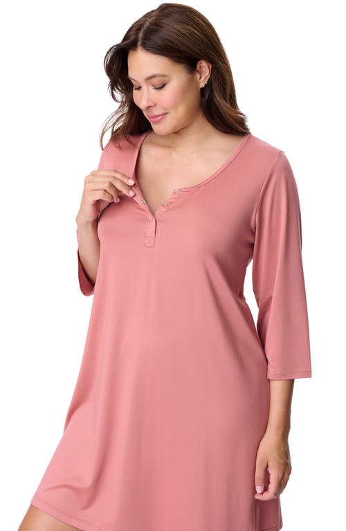 Motherhood Maternity Maternity Sleep Henely Nightgown With Nursing Access In Pink