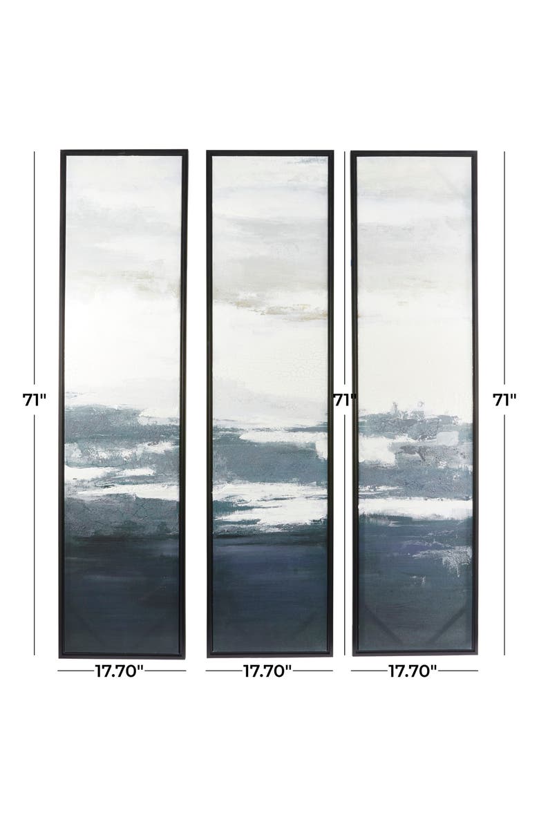 Novogratz Set of 3 Ocean Canvas Framed Wall Art, Alternate, color, 