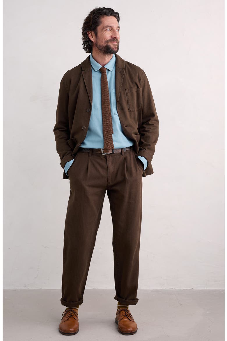 Tollgate Linen & Organic Cotton Blazer, Alternate, color, PEPPER