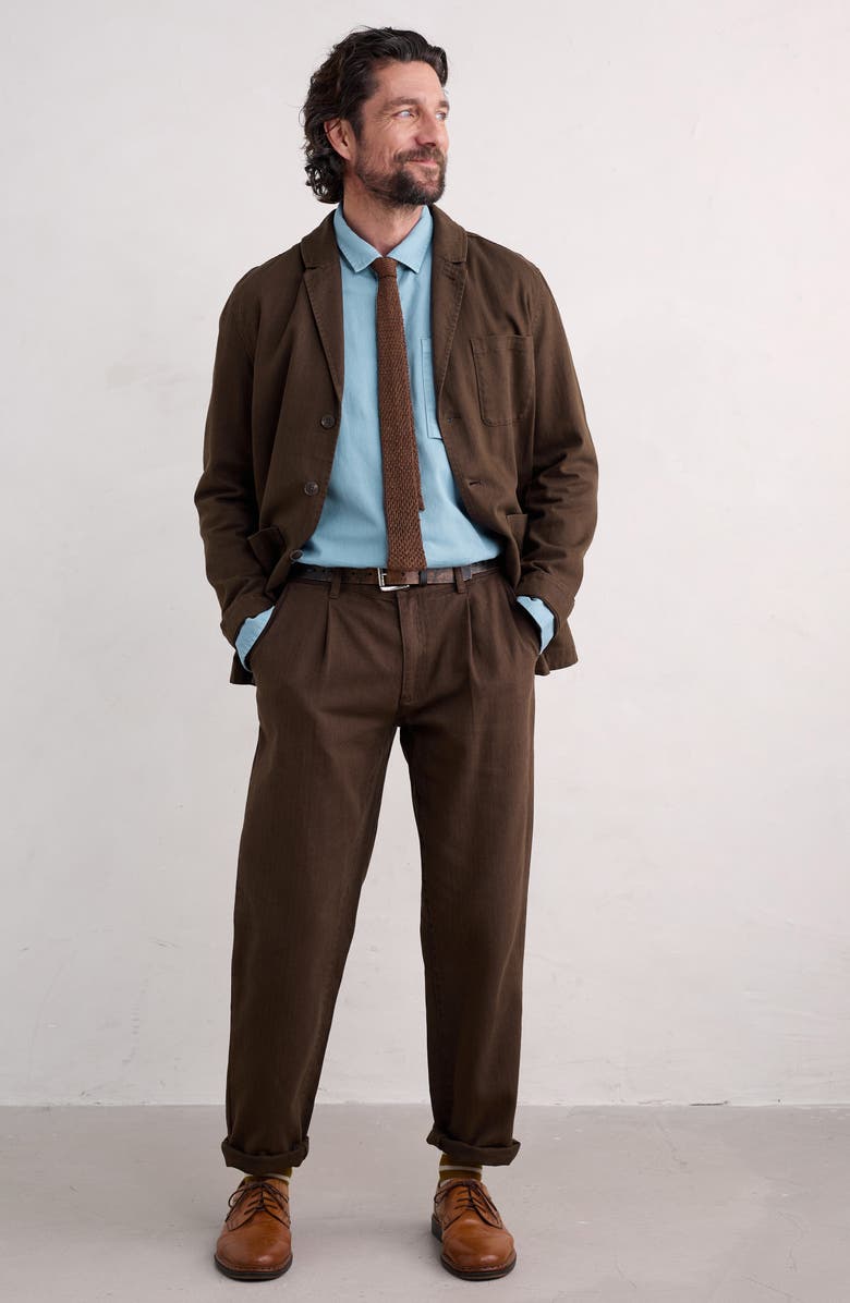 Seasalt Cornwall Tollgate Linen & Organic Cotton Blazer, Alternate, color, Pepper