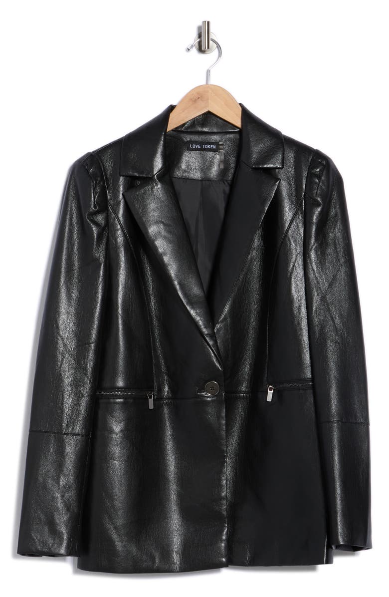 Love Token Ariella Blazer, Alternate, color, Black