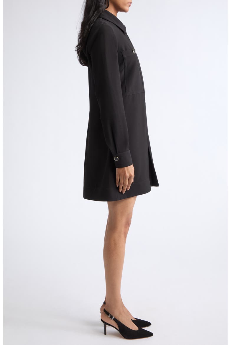 Pryce Long Sleeve Shirtdress, Alternate, color, BLACK