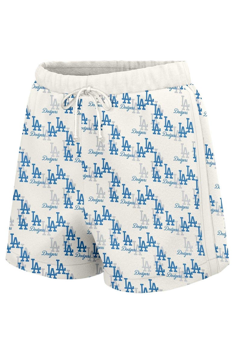 Women's Lusso  White Los Angeles Dodgers Marge Shorts, Alternate, color, White