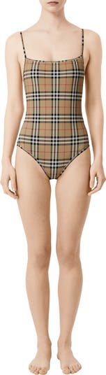 Burberry Check One-Piece Swimsuit | Nordstrom