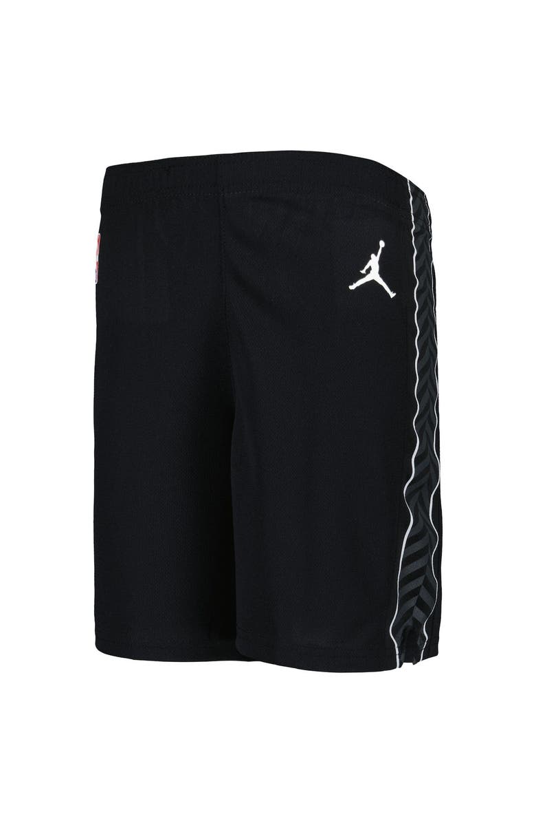 Jordan Brand Preschool Jordan Brand Black Brooklyn Nets Statement Edition Team Replica Shorts, Alternate, color, 